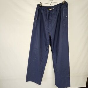 Columbia Rain Pants Mens 3XL Blue PVC Shell Rain Waterproof Pull On Snap Cuff Vt